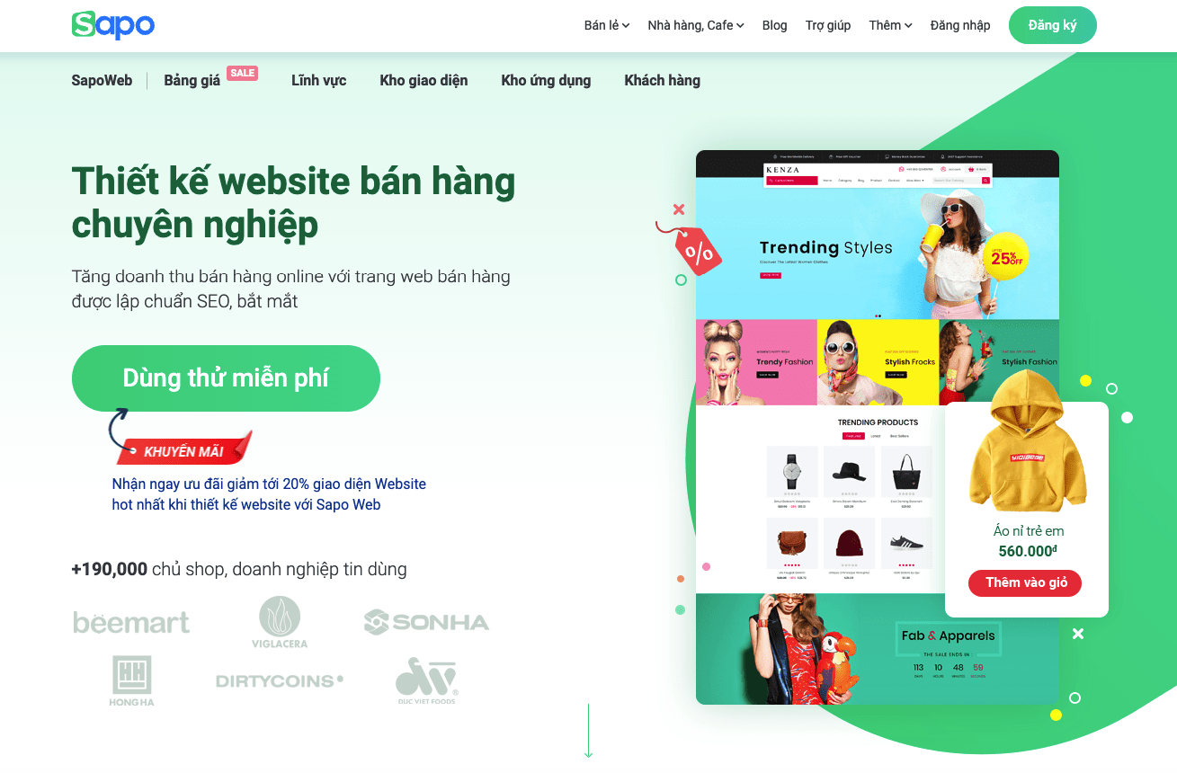 Thiết kế Website bán hàng chuyên nghiệp