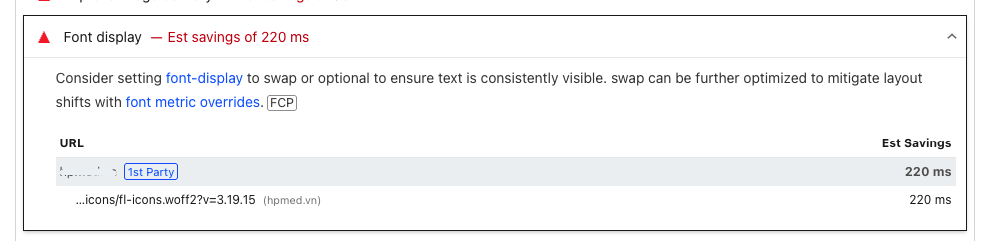 Hướng dẫn khắc phục lỗi font-display fl-icon trong theme Flatsome 1 fl icon issue pagespeed flatsome