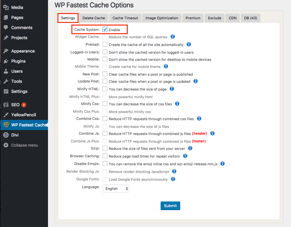Hướng dẫn xoá cache cho web WordPress 4 WP Fastest Cache plugin